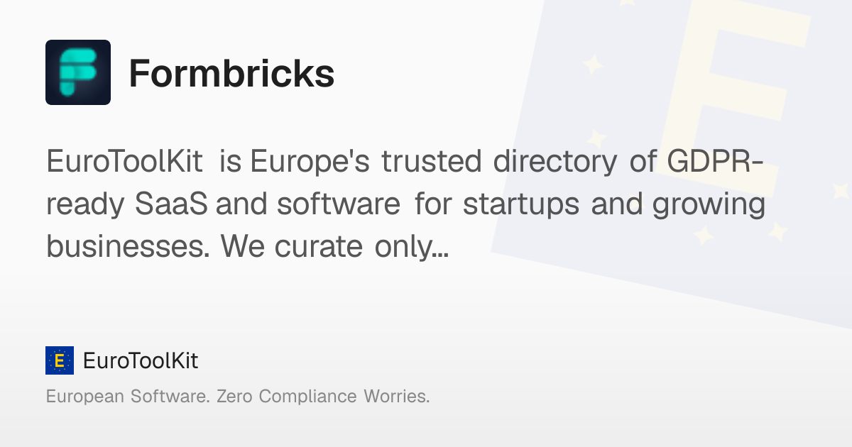 Formbricks: Open-source surveys and experience management. – EuroToolKit