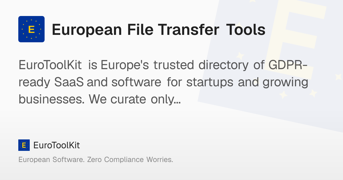 European File Transfer Tools – EuroToolKit