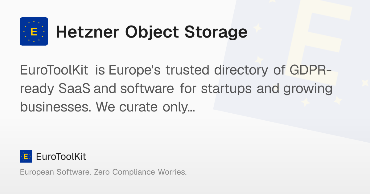 Hetzner Object Storage: Scalable S3 storage for GDPR-compliant data ...