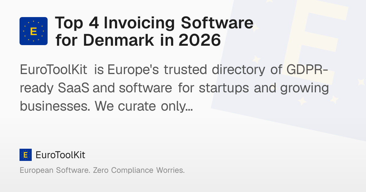 Top 4 Invoicing Software for Denmark in 2026 – EuroToolKit